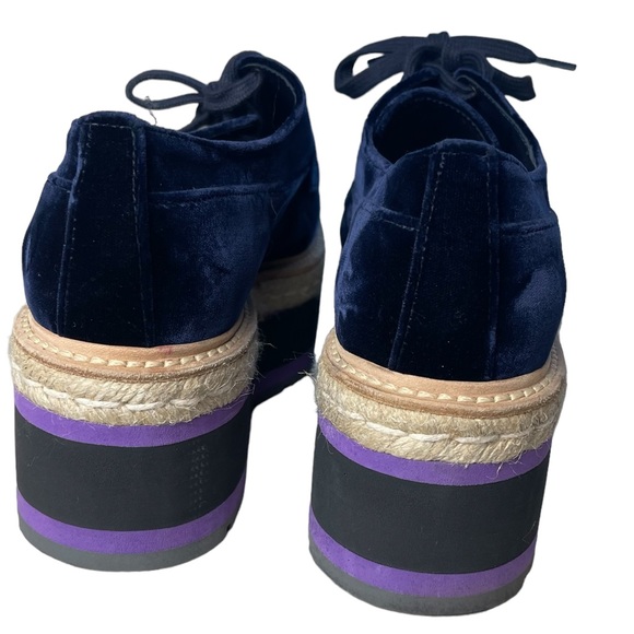 PRADA Studded Blue Velvet Microsole Creepers Platform Shoes size 39.5/9.5 - Picture 3 of 10